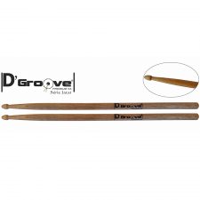 Baqueta para bateria Premium 5A D'Groove ponta de madeira - (O Hickory brasileiro)