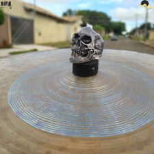 Borboleta (Caveira) Tribal Percussion para Estantes de Prato 8mm Transparente - Kit com 2 Unid.