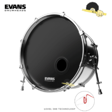 Pele para bumbo Resposta 20" - Evans Emad Resonant com Anel Abafador
