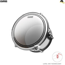 Pele para tom 12" - Evans EC2 Frosted(Porosa) SST Filme Duplo com Anel Level 360º