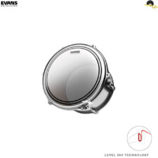 Pele para tom 8" - Evans EC2 Frosted(Porosa) SST Filme Duplo com Anel Level 360º