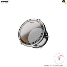 Pele para tom 8" - Evans EC2 clear SST Filme Duplo com Anel Level 360º