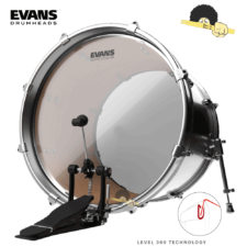 Pele para bumbo - 22" Evans G2 clear Filme Duplo com Anel level 360º