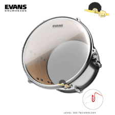 Pele para tom 13" - Evans G2 clear Filme Duplo com Anel Level 360º