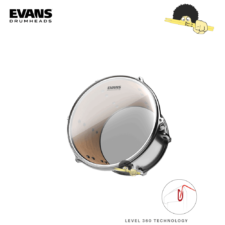 Pele para tom 8" - Evans G2 clear Filme Duplo com Anel Level 360º