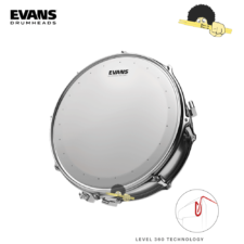 Pele para caixa 12" - Evans HD Dry Filme Duplo com Furinhos e anel Abafador - Som limpíssimo e controlado