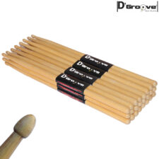 Pack de baquetas para bateria 7A D’Groove LONGA ponta de madeira – Compre 15 pague 12!