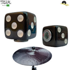 Borboleta(Dado) Tribal percussion para Estantes de Prato 8mm Preto - Kit com 2 Unid.