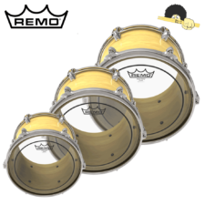 Kit de Peles Remo pinstripe clear filme duplo 10",12" e 14"