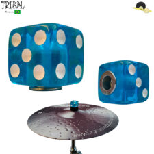 Borboleta (Dado) Tribal percussion para Estantes de Prato 8mm Azul cristal - Kit com 2 Unid.