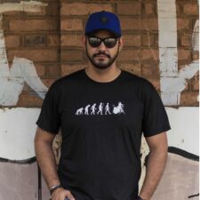 Camiseta de bateria Unissex D'Groove Modelo Evolução do Baterista