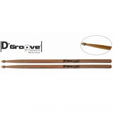Baqueta para bateria Premium 3A D'Groove ponta de madeira - (O Hickory brasileiro)