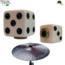 Borboleta(Dado) Tribal Percussion para Estantes de Prato 8mm - Branco Kit com 2 Unid.