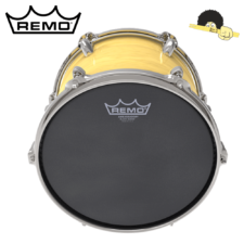 Pele para tom/caixa 12" - Remo Emperor Black Suede - fillme Duplo Preta