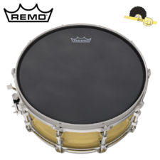 Pele para surdo/caixa 14" - Remo Emperor Black Suede - fillme Duplo Preta