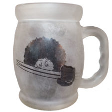 Caneca Vidro Jateada D'Groove(Logo) 475ml