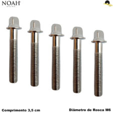 Parafuso de afinação para Bateria - Caixa/Tom/Surdo M6 X 3,5cm (5Unid) NOAH NSP506-6