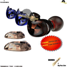 Fone de ouvido Profissional Tennmak TRIO 4 drives(2L + 2R) com Brindes: Cabo extra, clip para cabo e Adaptador P2/P10