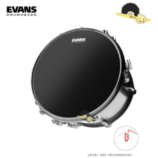 Pele para tom/caixa 12″ - Evans Onyx , Filme Duplo com Anel Level 360º