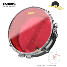 Pele para caixa/surdo 14" - Evans Hydraulic UV Red Coated Filme Duplo com óleo