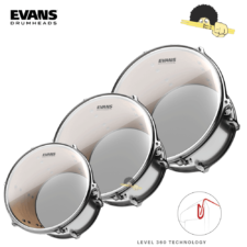 Kit de Peles Evans G1 Clear – Batedeira ou Resposta – com Anel Level 360º (10"/12"/14")