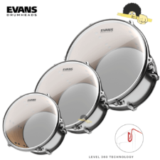 Kit de Peles Evans G1 Clear – Batedeira ou Resposta – com Anel Level 360º (10"/12"/16")