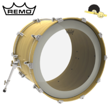 Pele para bumbo - Remo Powerstroke 4 Clear 22" c/ Anel interno