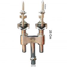 Tom holder duplo para bateria - Bumbo/Clamp - Noah TC-543 Padrão profissional