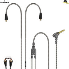 Cabo para fone de ouvido Com microfone - Compatível com Tennmak, Shure, Moxpad, e todos os outros MMCX