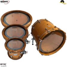 Kit de Peles Williams Clear - W1SC Filme simples com Anel abafador (10″/12″/14″/20″)