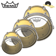 Kit de Peles Remo pinstripe clear filme duplo 10",12",16"