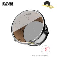 Pele para tom 12″ Hidráulica - Evans Hydraulic Glass Clear - Filme Duplo com Anel Level 360º