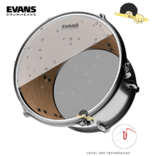 Pele para surdo/bumbo 16″ Hidráulica - Evans Hydraulic Glass Clear - Filme Duplo com Anel Level 360º