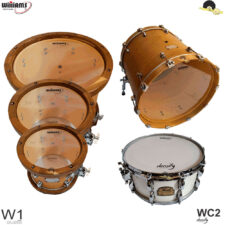 Kit de Peles Williams W1 Clear – Filme simples (Batedeira ou Resposta) 10"/12"/14"/20" + Density WC2 14"