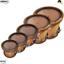 Kit de Peles Williams Clear - W1SC Filme simples com Anel abafador (8"/10″/12″/14"/16″)