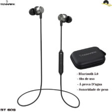 Fone de ouvido Bluetooth 5.0 - Tennmak BT608 - Resistente á água com bateria de 8hs