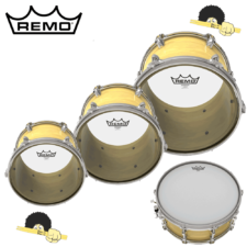 Kit de Peles Remo emperor clear filme duplo (10",12",16") + Emperor coated 14"