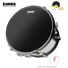 Pele para surdo/bumbo 16″ – Evans Onyx , Filme Duplo com Anel Level 360º