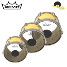 Kit de peles 10''/12''/14'' - Remo CS Clear Controlled Sound com Bola Central