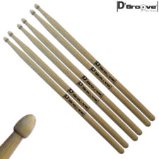 Pack de baquetas para bateria 5B D'Groove LONGA ponta de madeira - Kit com 3 Pares