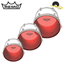 Kit de Peles Remo emperor colortone Red clear filme duplo (10"/12"/14")