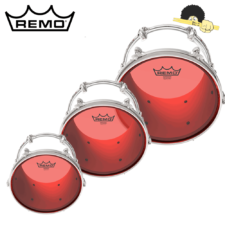Kit de Peles Remo emperor colortone Red clear filme duplo (10"/12"/16")