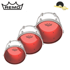 Kit de Peles Remo emperor colortone Red clear filme duplo (8"/10"/12")