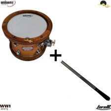 Kit Baqueta de tamborim Torelli + Williams WW1 - Filme simples Branco (leitosa) 6" - Percussão em geral
