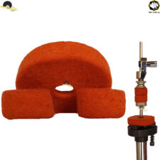 Kit de Feltros Gorilla para base e Presilha de chimbal - Lã de carneiro Laranja