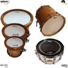 Kit de Peles Williams Density – WC1SC Filme simples coated com anel abafador (10"/12"/14"/20") + WB2 14"