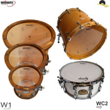 Kit de Peles Williams W1 Clear – Filme simples (Batedeira ou Resposta) 12"/13"/16"/22″ + Density WC2 14″