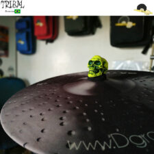 Borboleta (Caveira) Tribal Percussion para Estantes de Prato 8mm Amarelo Neon - Kit com 2 Unid.