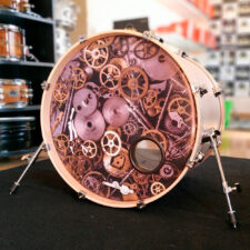 Pele de Bumbo 20" D'Groove customizada de alta resolução Modelo Gears Two