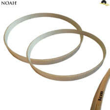Par de Aros de madeira Noah Drums Para bumbo 18" - Acabamento natural
